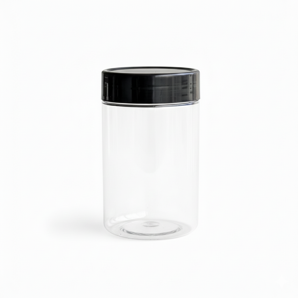 Round Plastic Jar - 370ml