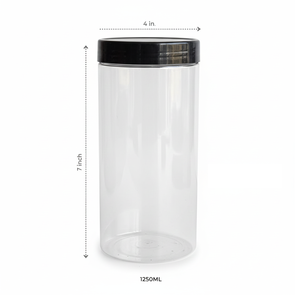 Round Canister Jars - Plastic